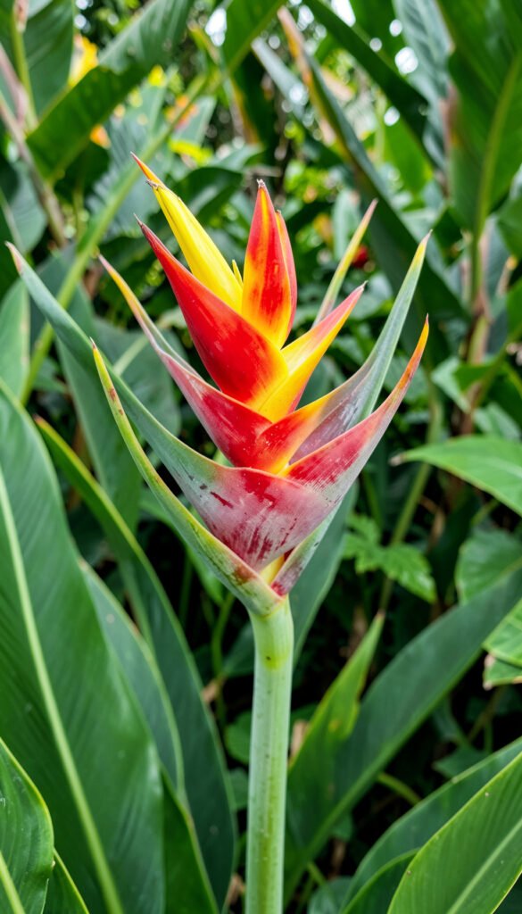 Heliconia multicolor - flores tropicales exóticas HD
