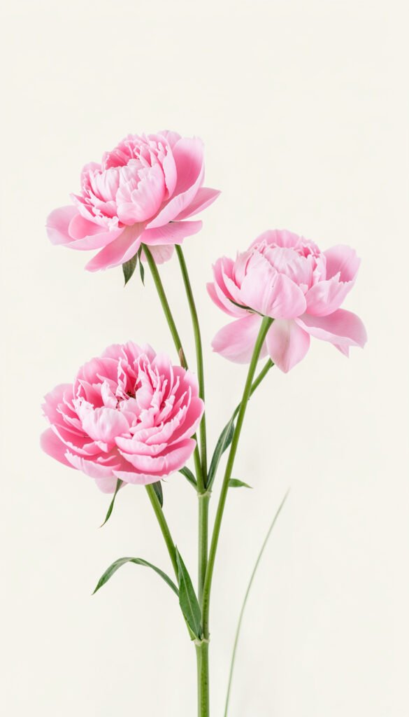 Peonías Rosadas Modernas - Fondos de flores minimalistas elegantes