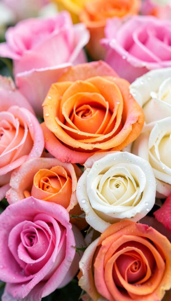 Rosas multicolores - Fondos de flores coloridas en