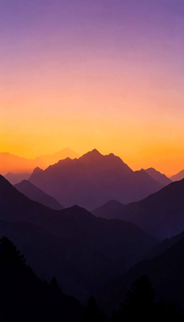 Montañas en atardecer - Fondos e imágenes para perfil