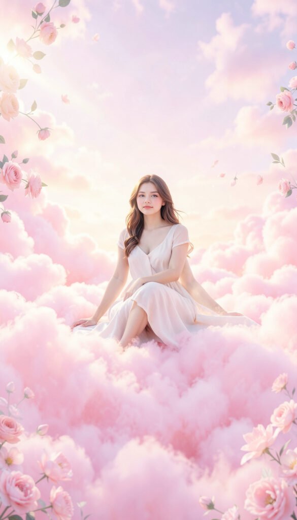 Sueño en el Cielo - imágenes chicas aesthetic rosa