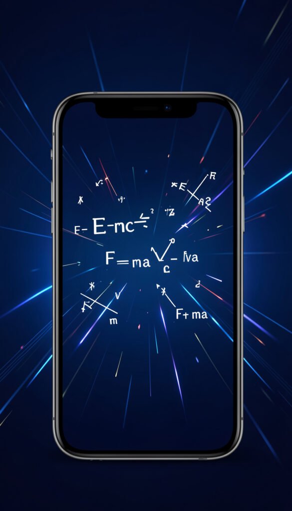 Energía en movimiento - Portadas de física con fórmulas