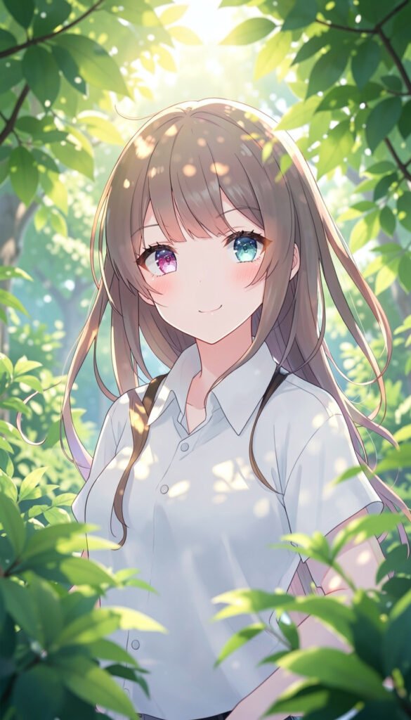Chica anime en la naturaleza - fotos de perfil anime