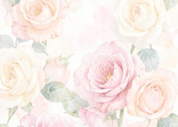 Rosas en acuarela - flores románticas delicadas