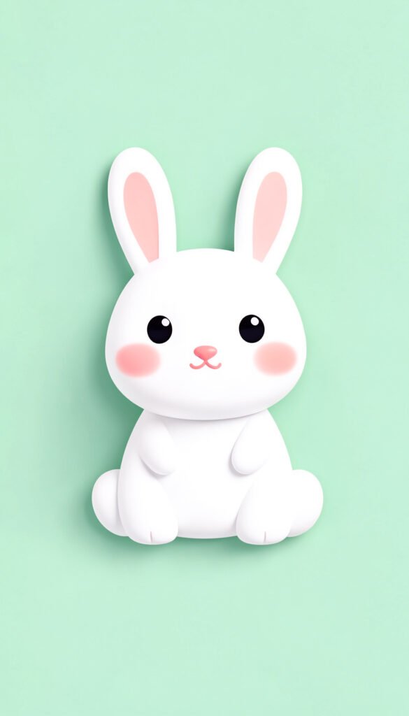 Conejito Minimalista - fotos de perfil kawaii