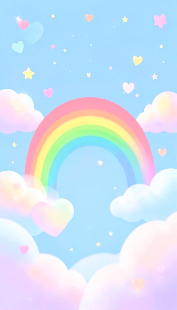 Nubes y Arcoíris Pastel - Kawaii fotos de perfil aesthetic