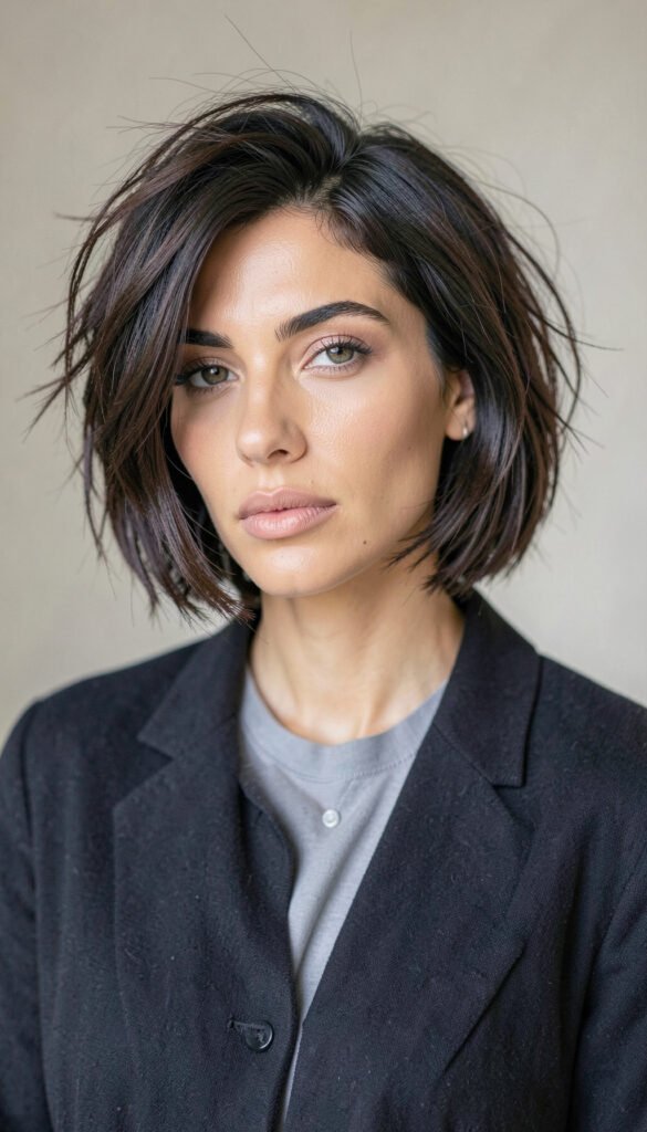 Bob Despeinado Chic - Peinados Cortos para Mujeres Modernas