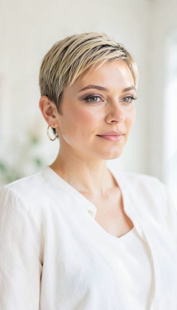 Pixie Clásico y Elegante - Peinados Cortos para Mujeres Modernas