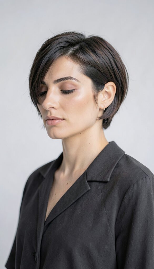 Corte Garçon Minimalista - Peinados Cortos para Mujeres Modernas