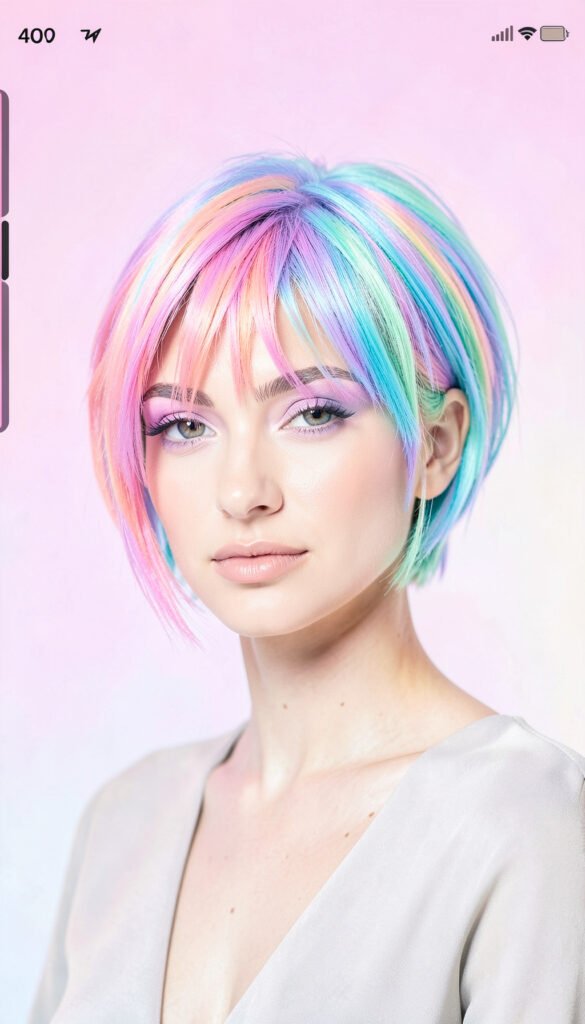 Corto con Color Fantasía - Peinados Cortos para Mujeres Modernas