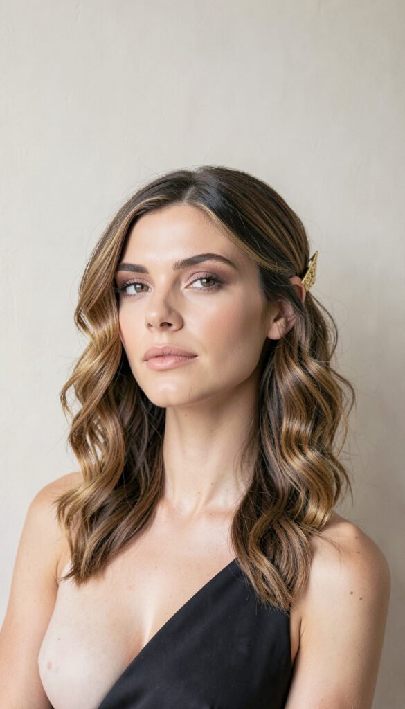 Semi Recogido Glam - Peinados en Tendencia para Mujeres
