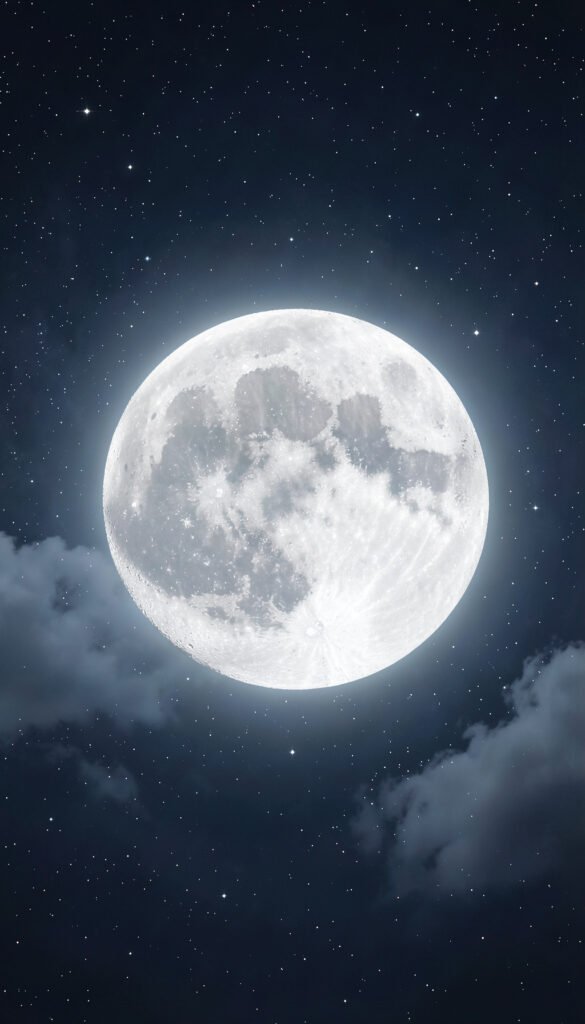 Luna llena brillante - Fondos de Cielo Nocturno con