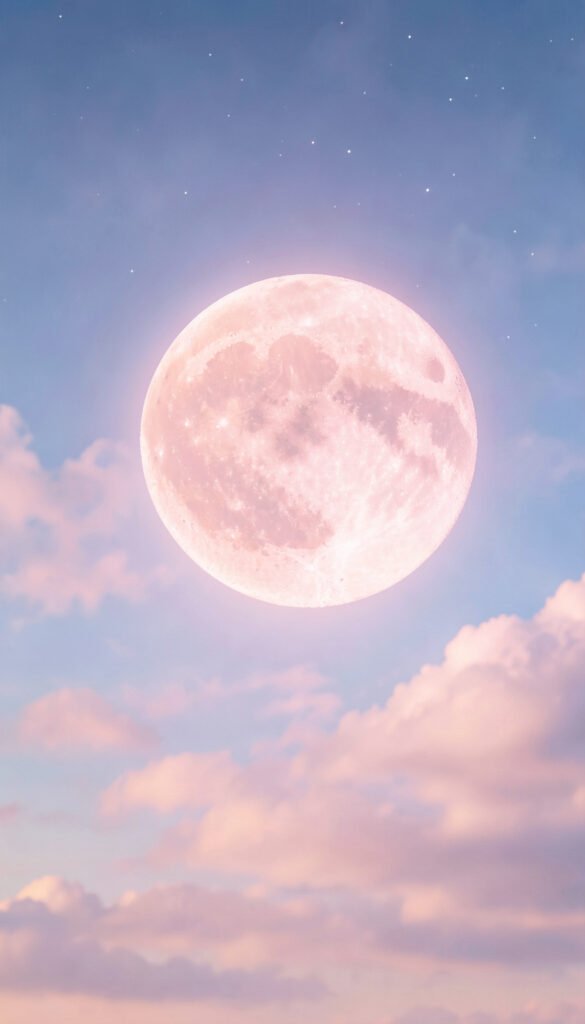 Luna rosada al amanecer - Fondos de Cielo Nocturno con