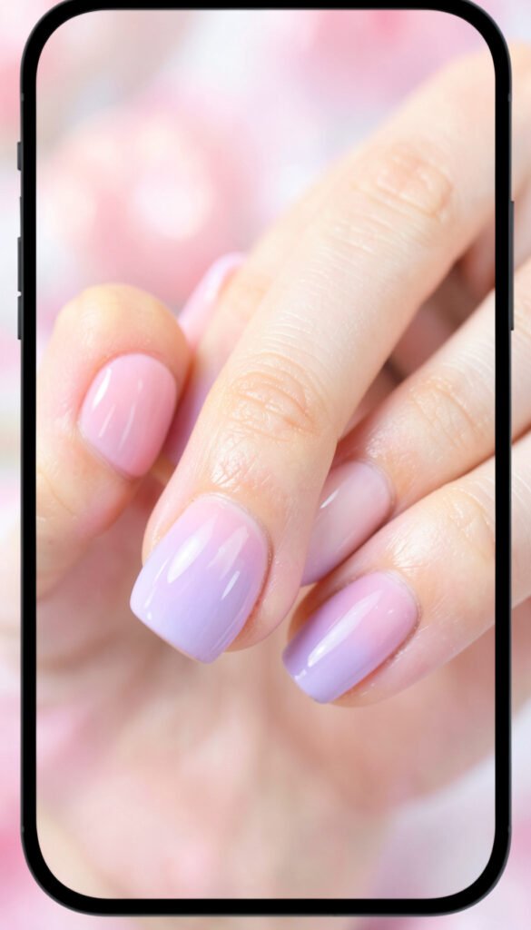 Ombré Rosa a Lila - uñas lindas y modernas