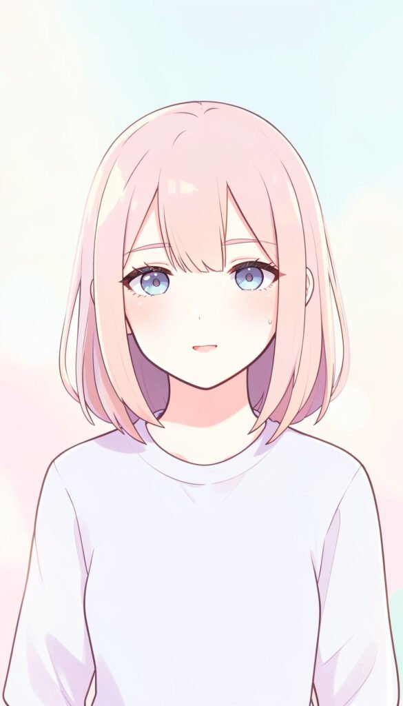 Chica Anime Minimalista - Fondos Anime Aesthetic para Celular