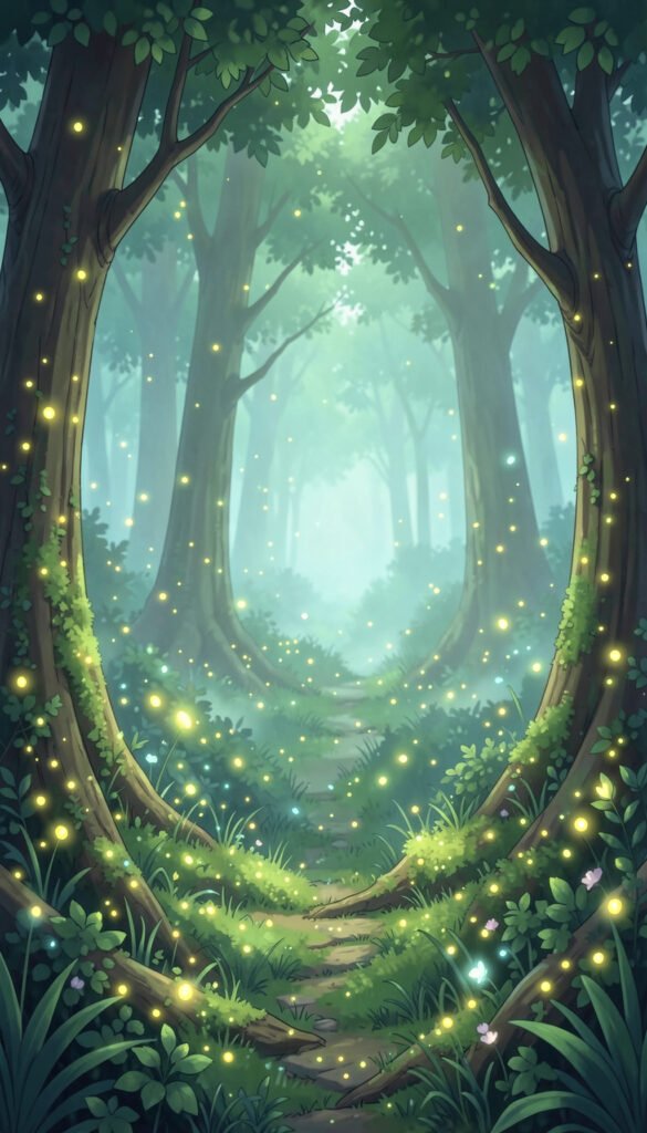Bosque Encantado - Fondos Anime Aesthetic para Celular