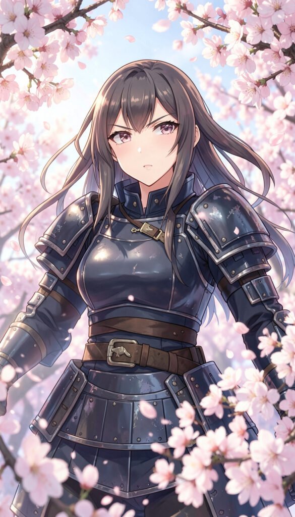 Chica Samurai en Primavera - Fondos de pantalla anime chicas 4K