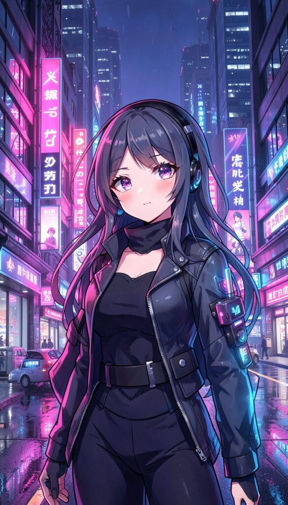 Chica Futurista en Ciudad Neon - Fondos de pantalla anime chicas 4K