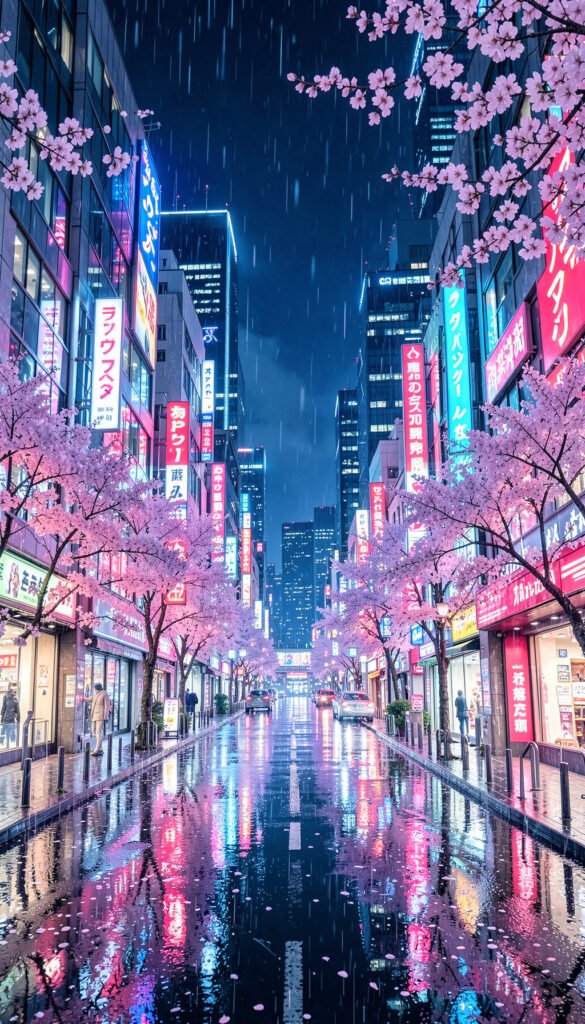 Paisajes Urbanos de Tokio - Fondos de Anime Japonés para
