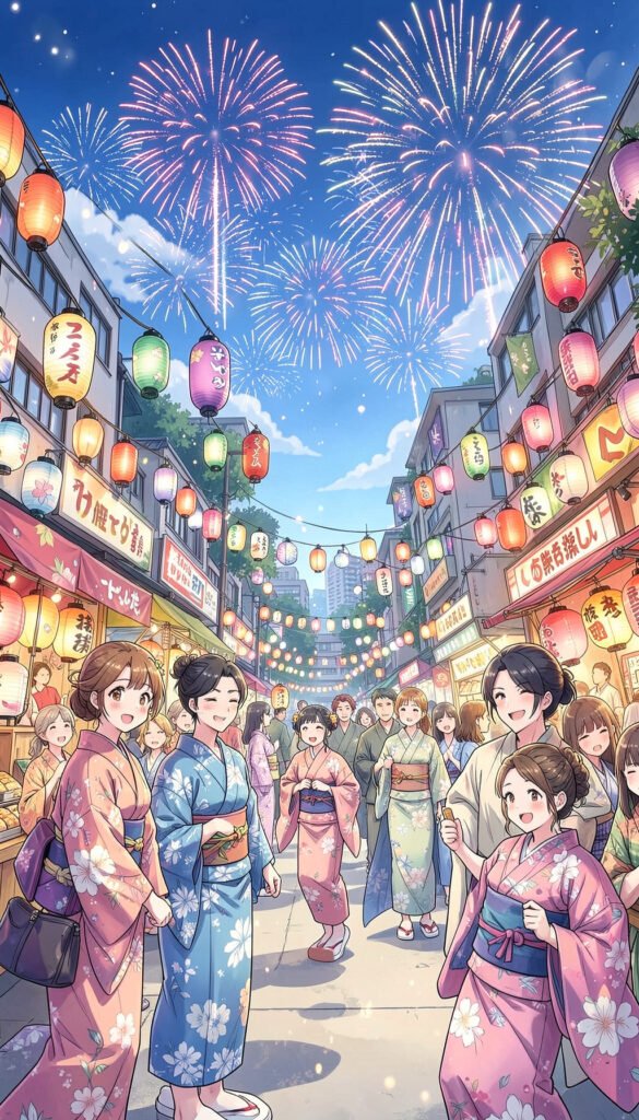 Festival de Verano - Fondos de Anime Japonés para