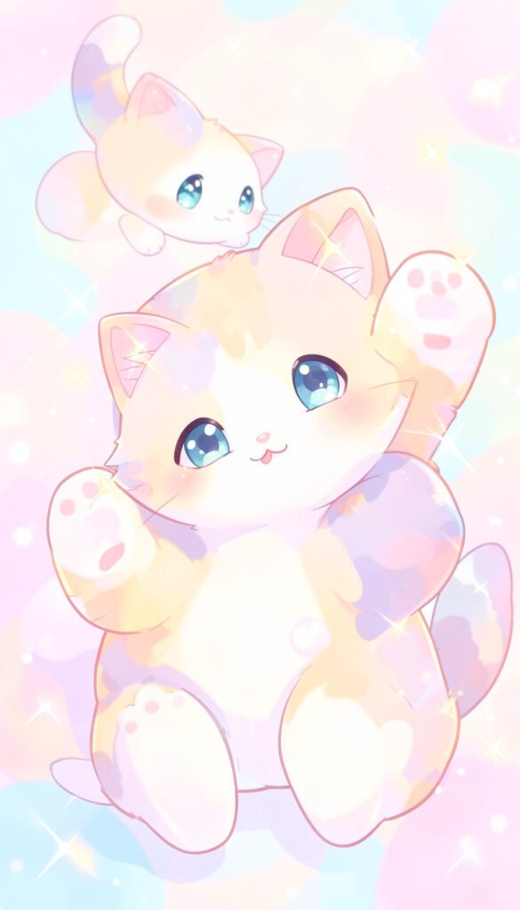 Gatitos Anime kawaii - Fondos Kawaii Anime para iPhone