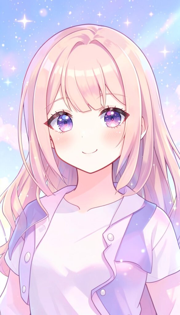 Chica anime pastel - Fondos Kawaii Anime para iPhone
