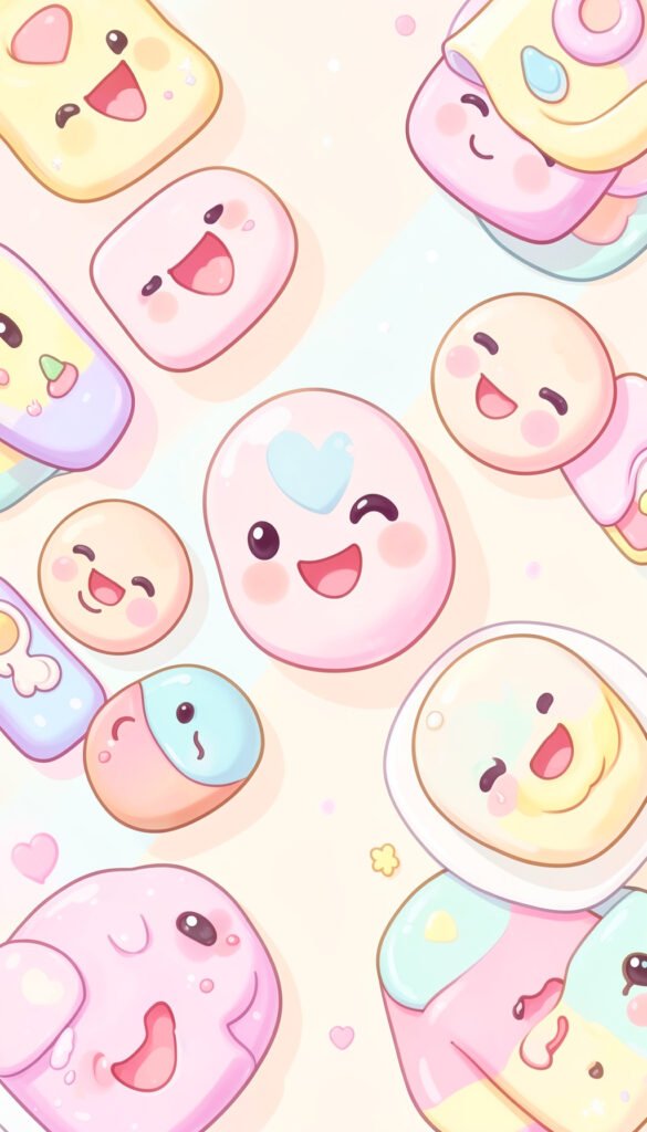 Galletas sonrientes anime - Fondos Kawaii Anime para iPhone