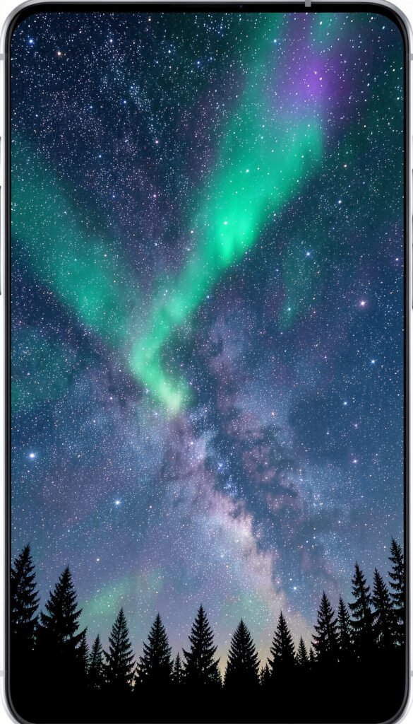 Aurora boreal mágica - Fondos de Noche Estrellada para