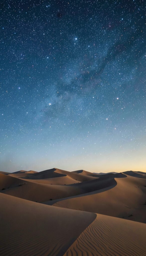 Desierto bajo las estrellas - Fondos de Noche Estrellada para