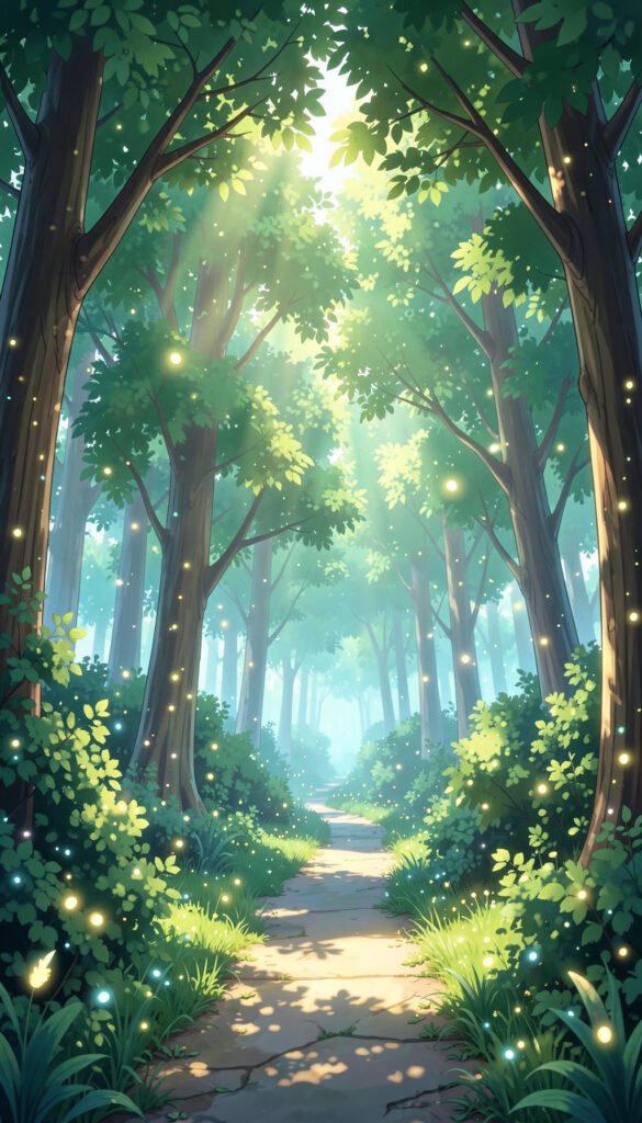Bosque Encantado de Verano - fondos anime paisajes alta calidad