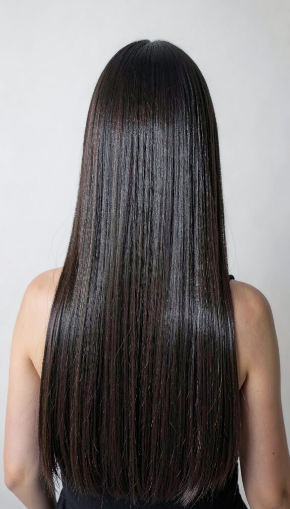 Liso y Brillante - Peinados Largos con Estilo Moderno