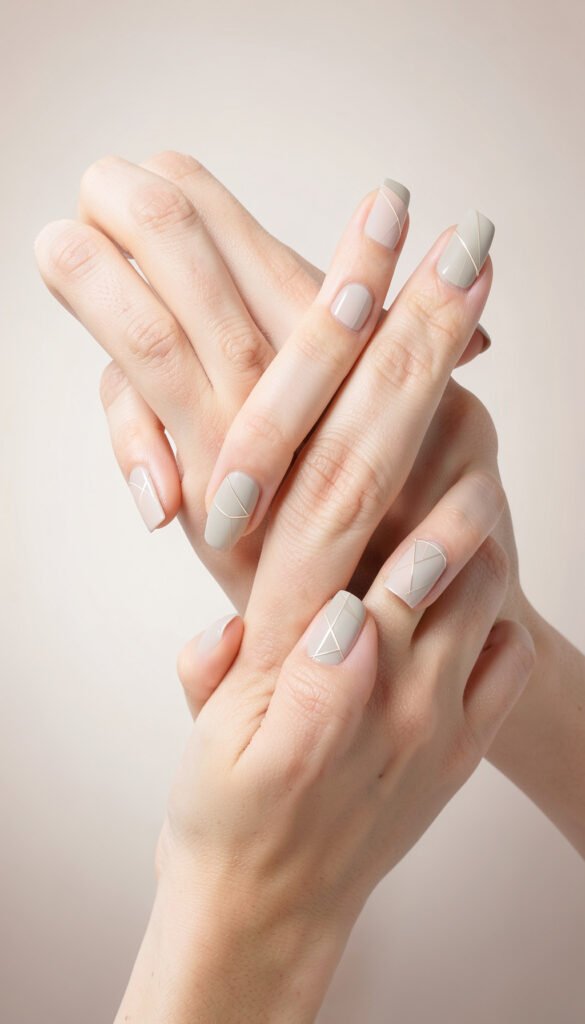 Geométrico Moderno - uñas minimalistas elegantes