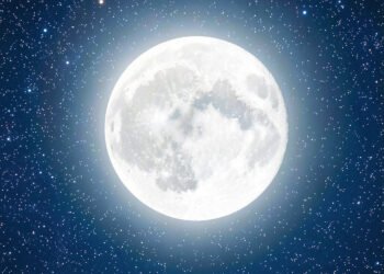 Luna llena y cielo estrellado - Fondos de Luna y Estrellas
