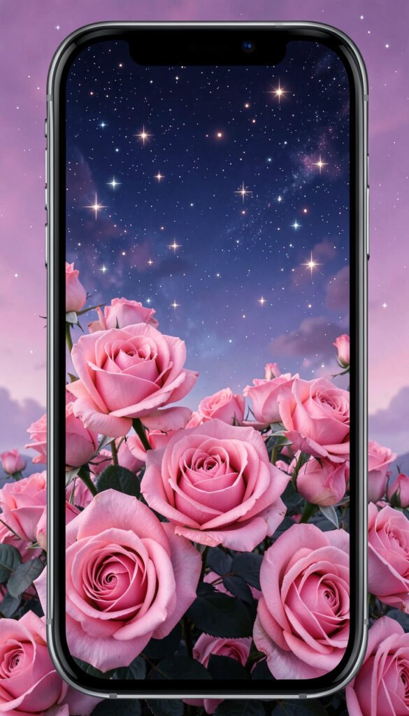 Paisaje surrealista rosa - fondos de pantalla rosas cielo nocturno