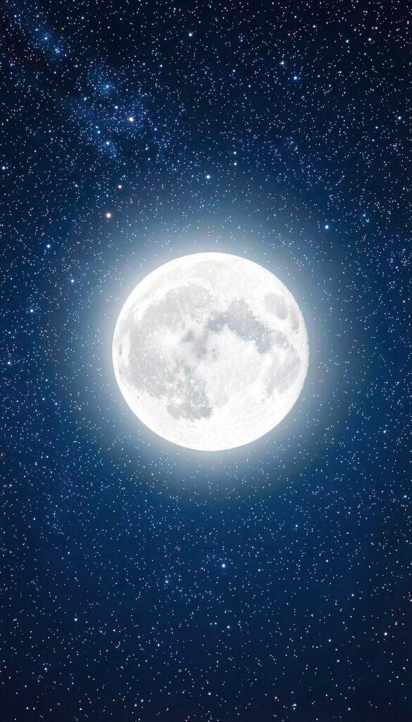 Luna llena y cielo estrellado - Fondos de Luna y Estrellas