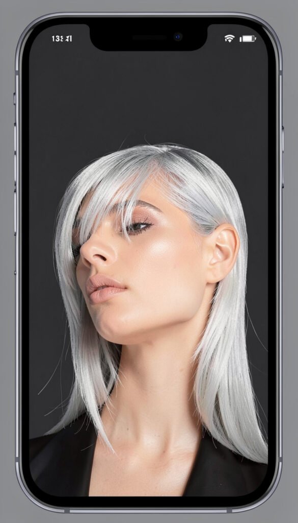 Cabello Plateado Trendy - estilos de cabello modernos