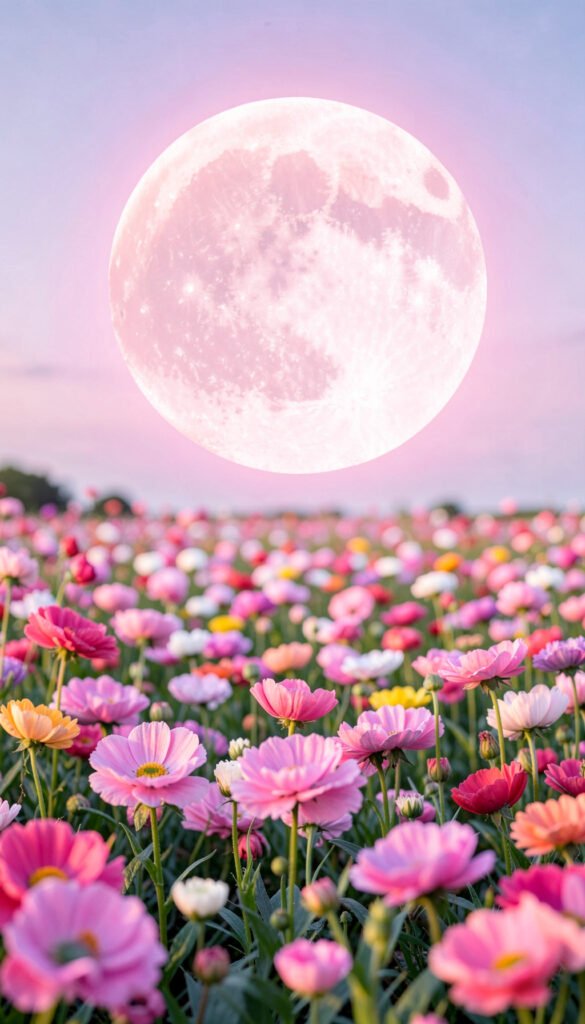 Luna Rosa y Flores - Fondos de Luna Rosa para
