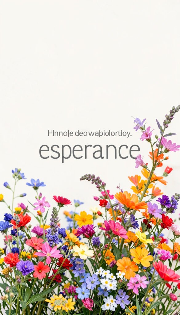 Flores Silvestres y Esperanza - Flores con Frases Bonitas para