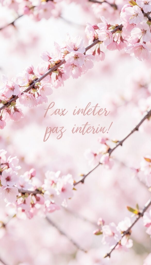 Flores de Cerezo y Paz Interior - Flores con Frases Bonitas para