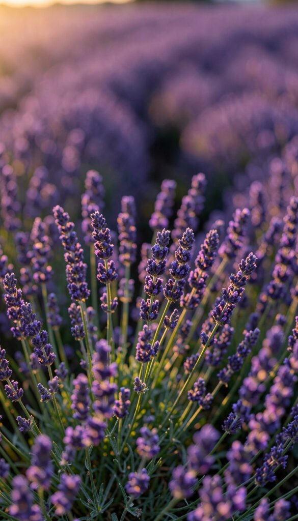 Campos de lavanda púrpura - Imágenes de Flores Naturales con