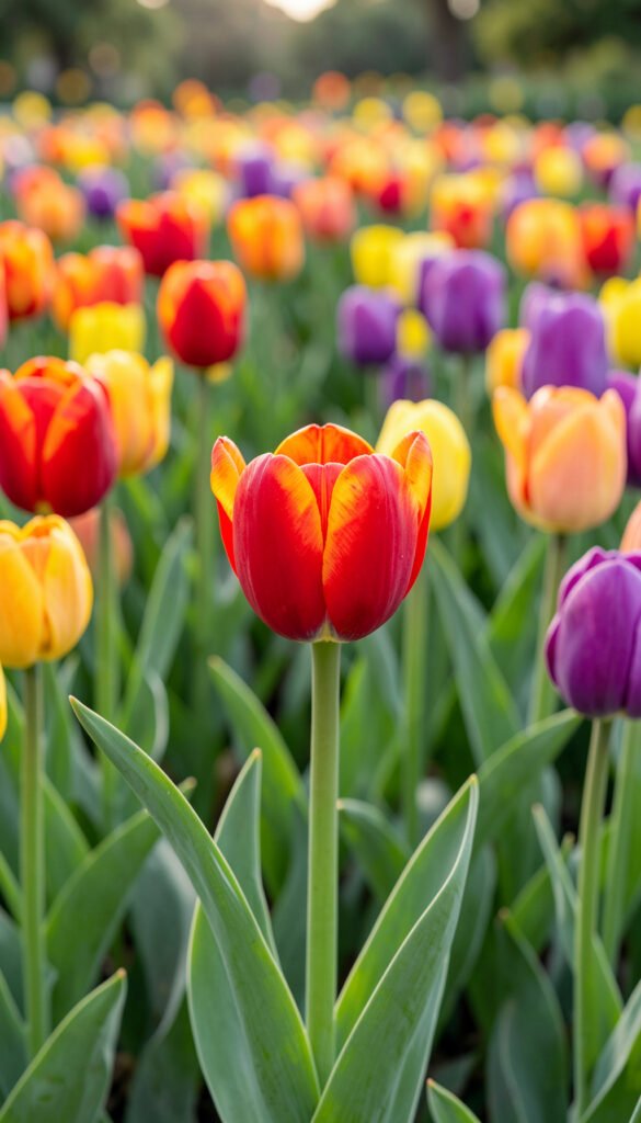 Tulipanes arcoíris - Imágenes de Flores Naturales con