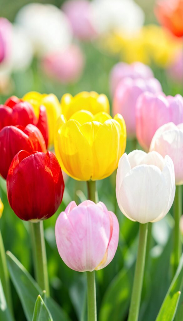 Tulipanes Multicolores - Imágenes de Flores Bonitas para