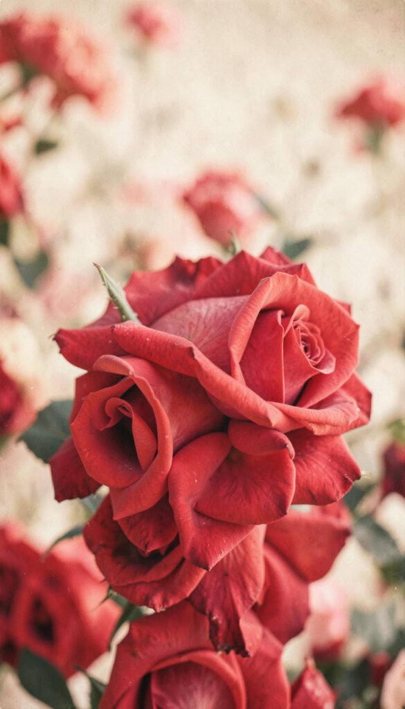 Rosa Roja Vintage - flores rojas y rosas alta resolución
