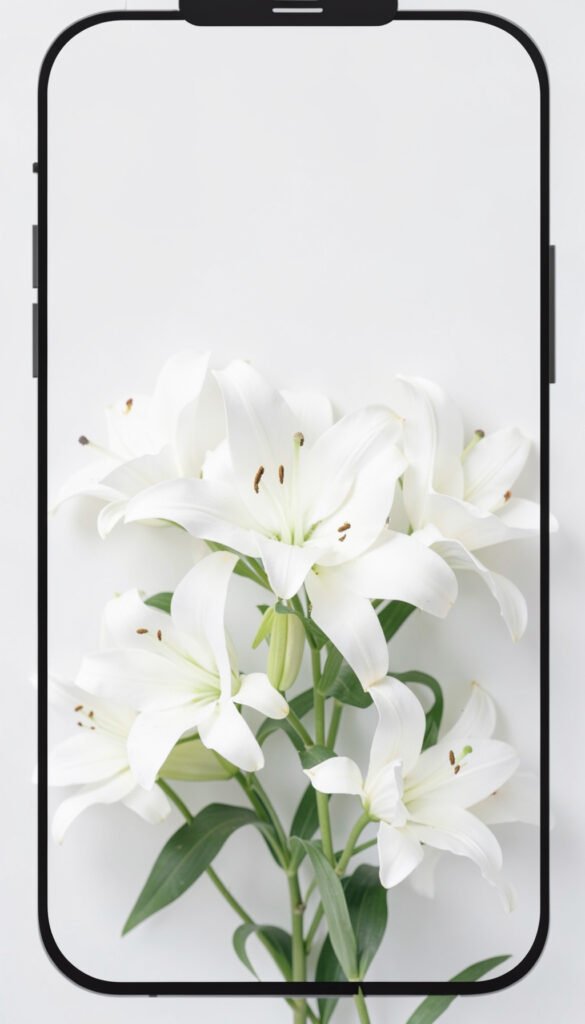 Lirios Blancos Minimalistas - flores para dar los buenos días