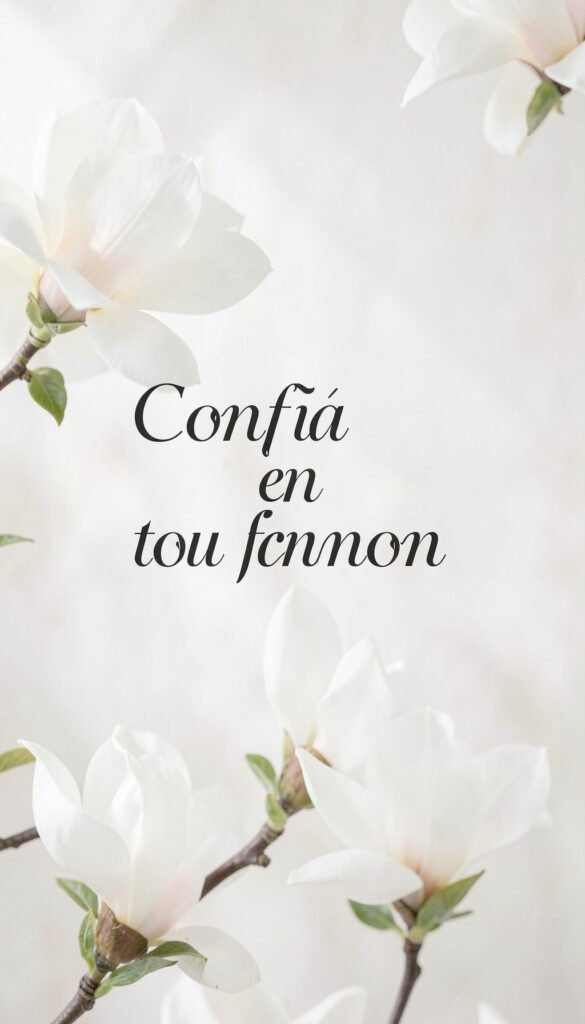 Magnolias y confianza - Imágenes de Flores con Frases