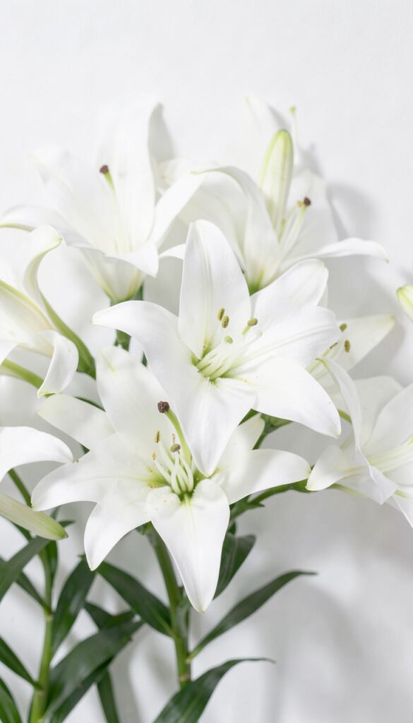 Lirios Blancos Modernos - Flores Elegantes para Mujeres y