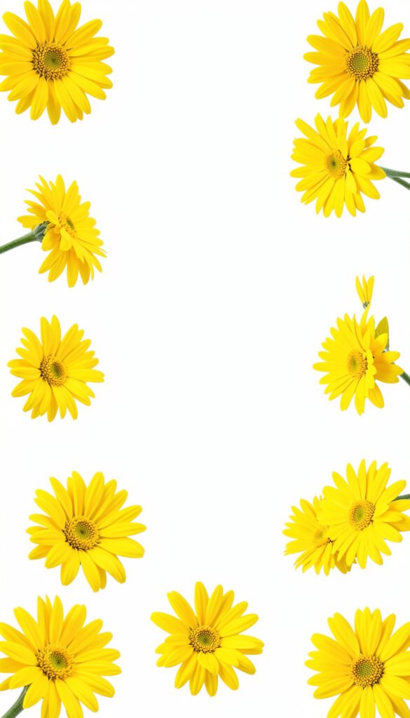 Margaritas doradas minimalistas - flores amarillas hermosas