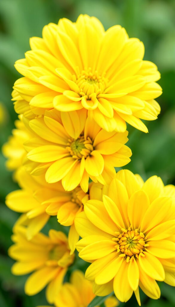 Dalias amarillas vibrantes - flores amarillas hermosas