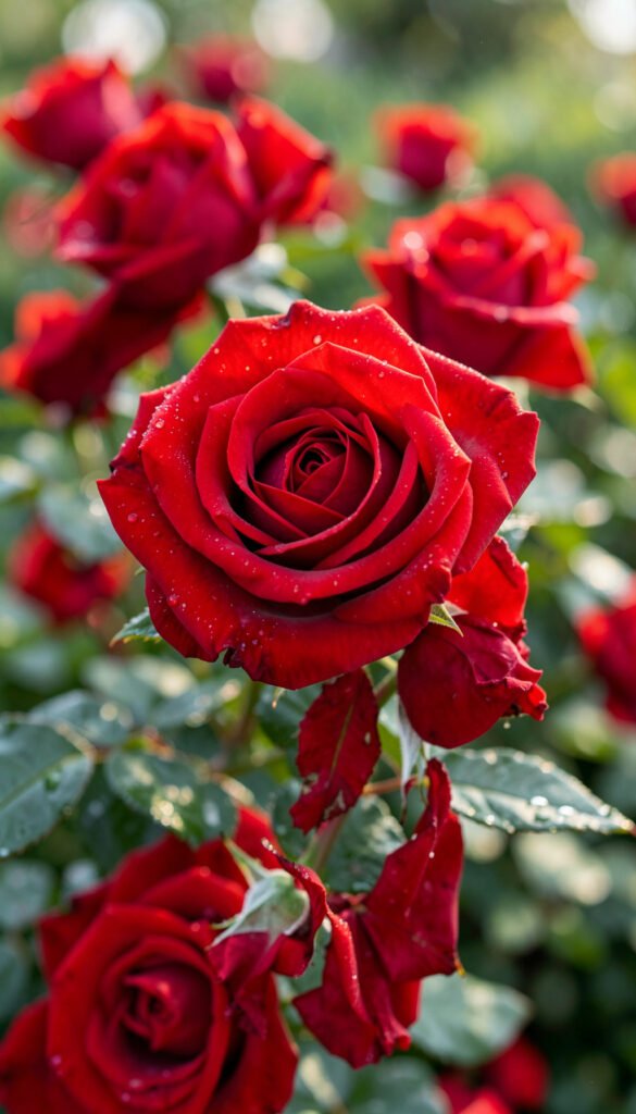 Rosas Rojas en Primavera - Imágenes de Flores Rojas y