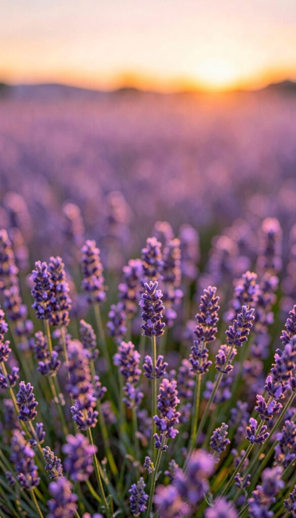 Lavanda en Atardecer - Flores para WhatsApp Gratis y